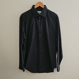 Calvin Klein Charcoal Slim Fit Shirt 17 34/35